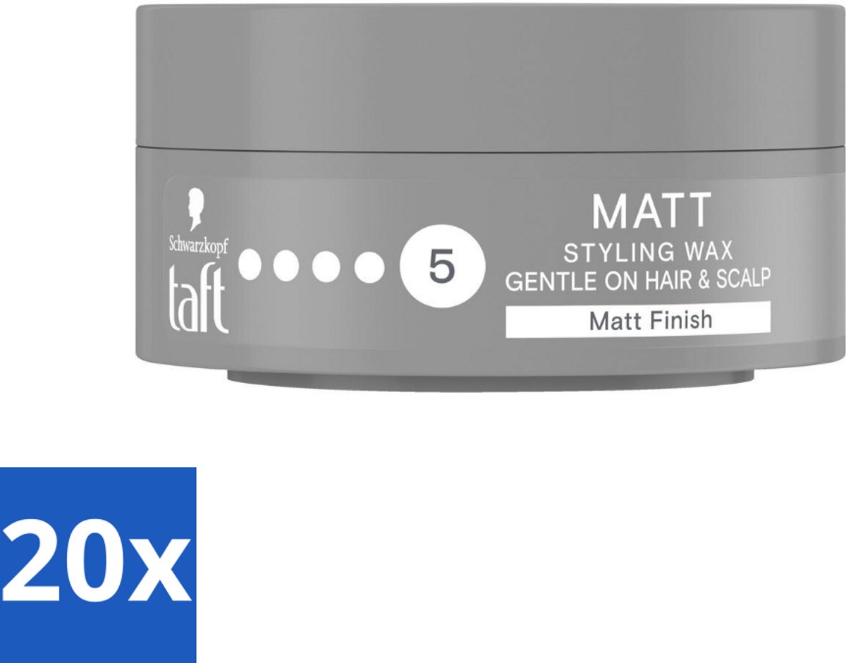 Taft - Matt 5 - Styling Wax - Matterende finish - 75 ml - Bulkverpakking - 20 stuks