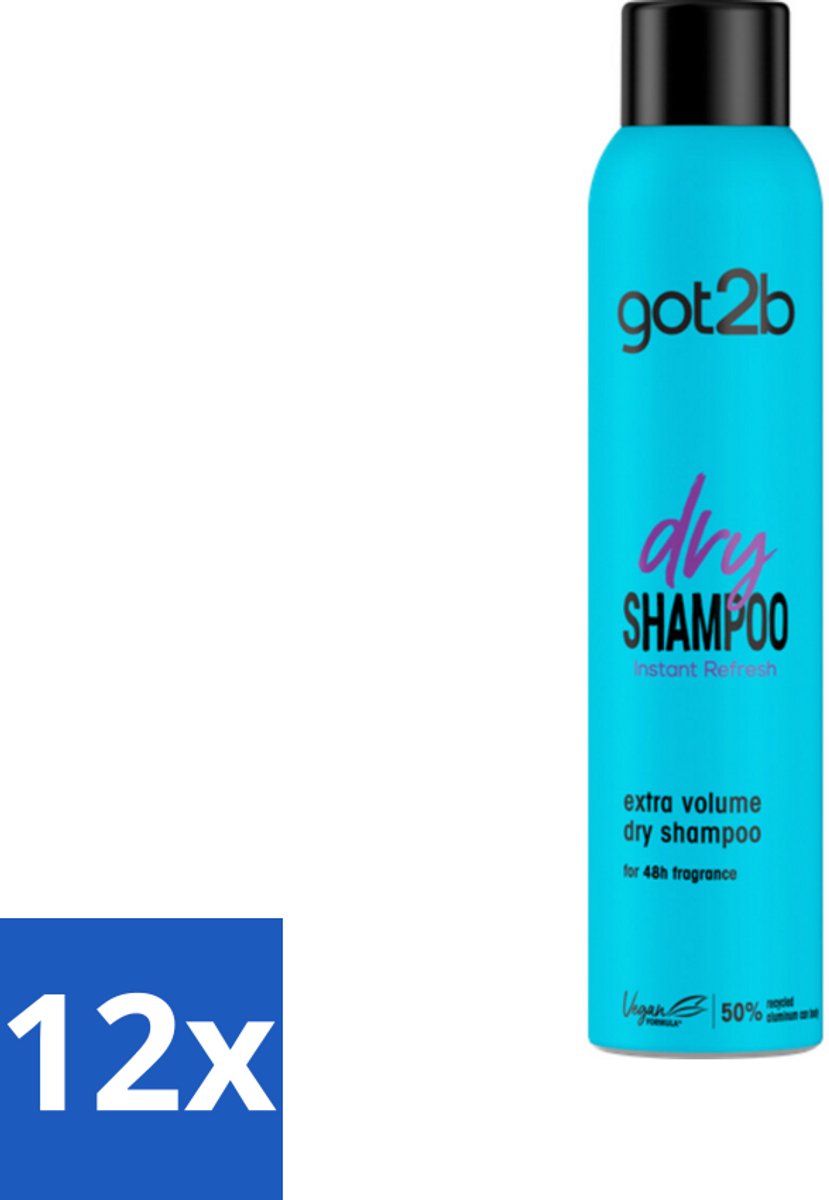 12 x Got2B - Droogshampoo - Fresh & Fabulous Volume - 200 ml - Droogshampoo - Fris Haar - Volume - Haarkleur - Haartypen