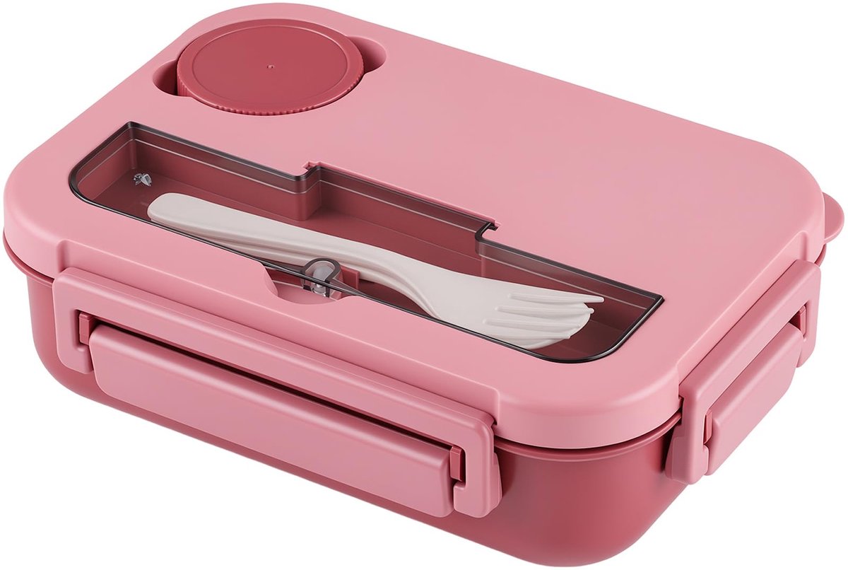 Broodtrommel voor kinderen 1300 ml - bento box met vakken - magnetron- en vaatwasmachinebestendig - ShopVlot
