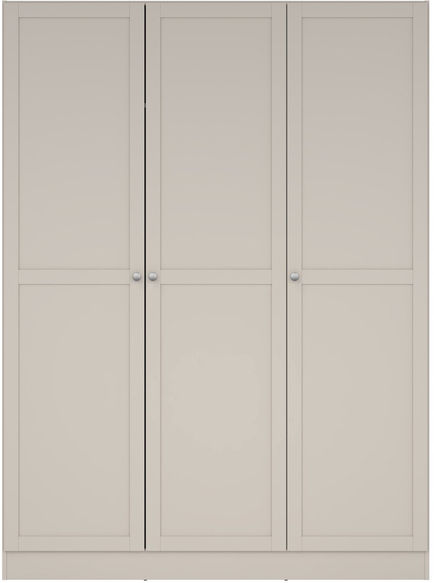 Kledingkast Slaapkamer Beige - 3-deurs - MDF - 147x62x200cm - Giga Living