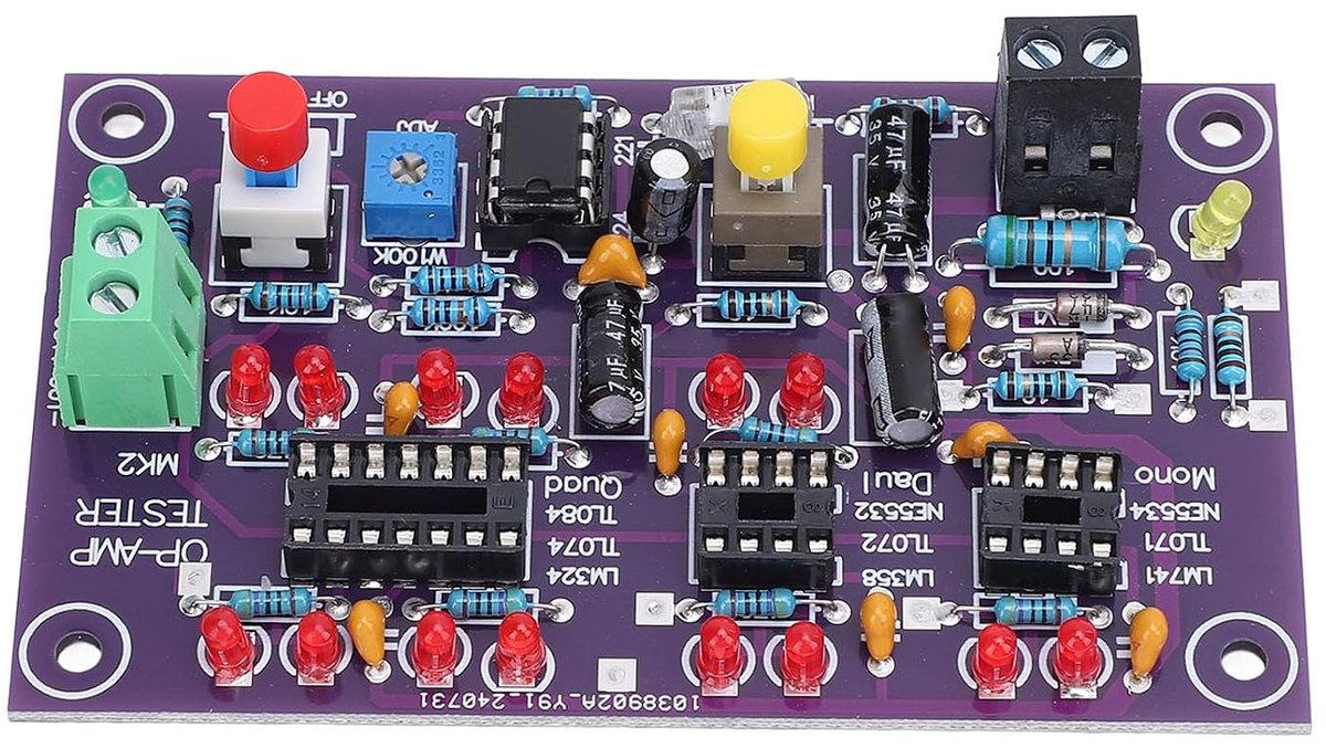 OP AMP Testmodule DC12V - Operationele versterker testbord - LED-indicatie - Testvoorzieningen voor hoge snelheid - ShopVlot