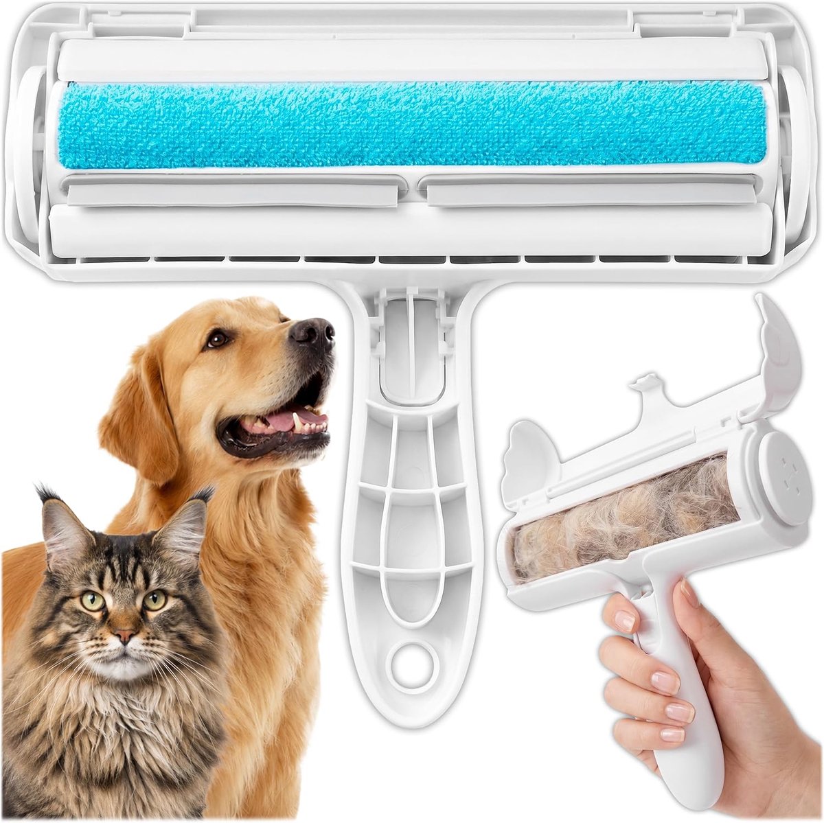 dierenhaarverwijderaar - wonderborstel - voor kleding en bekleding - effectief tegen dierenharen - ShopVlot