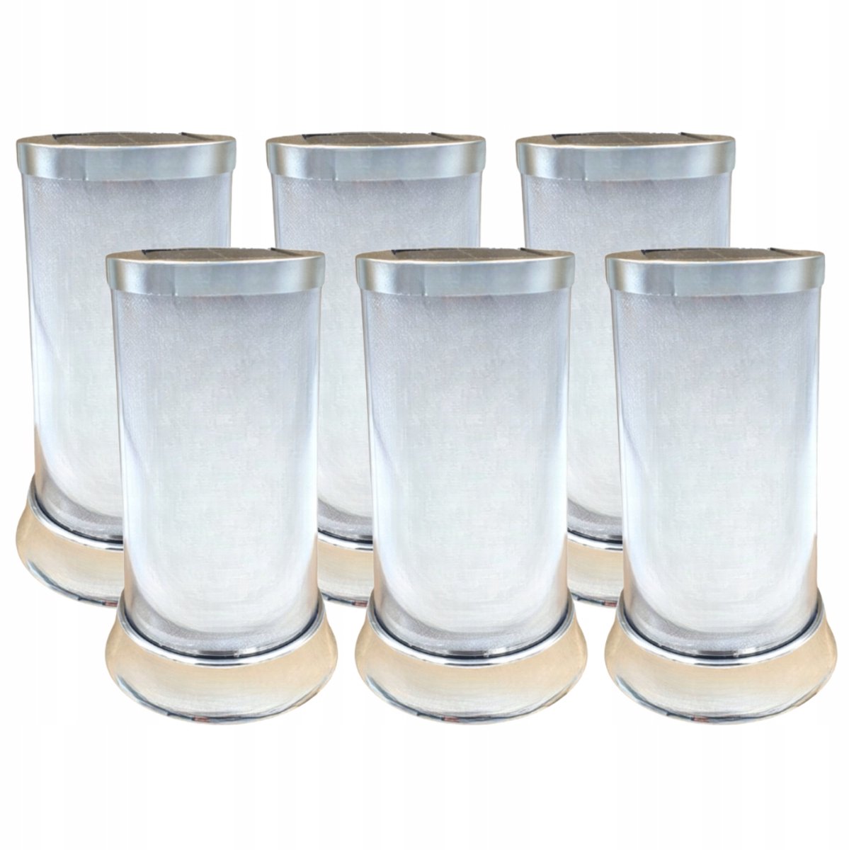 Wit Zilver Solar Kaars - Set van 6 stuks