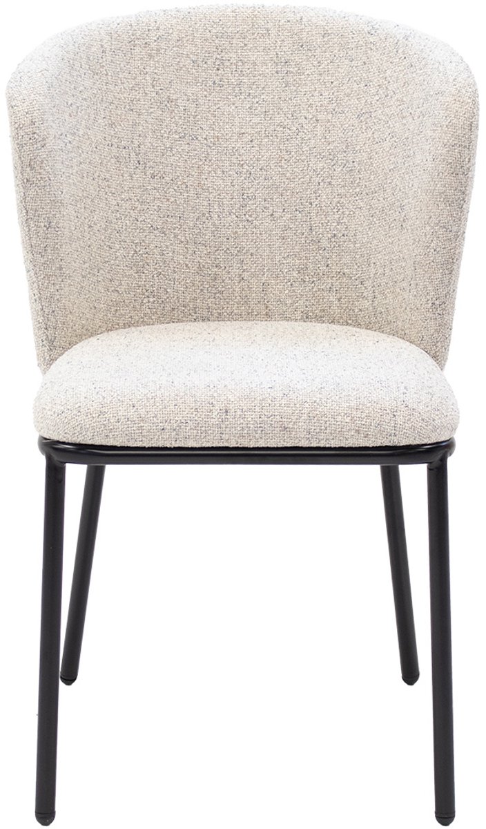 Giga Meubel Eetkamerstoel Frits - Stof - Beige - Set van 2