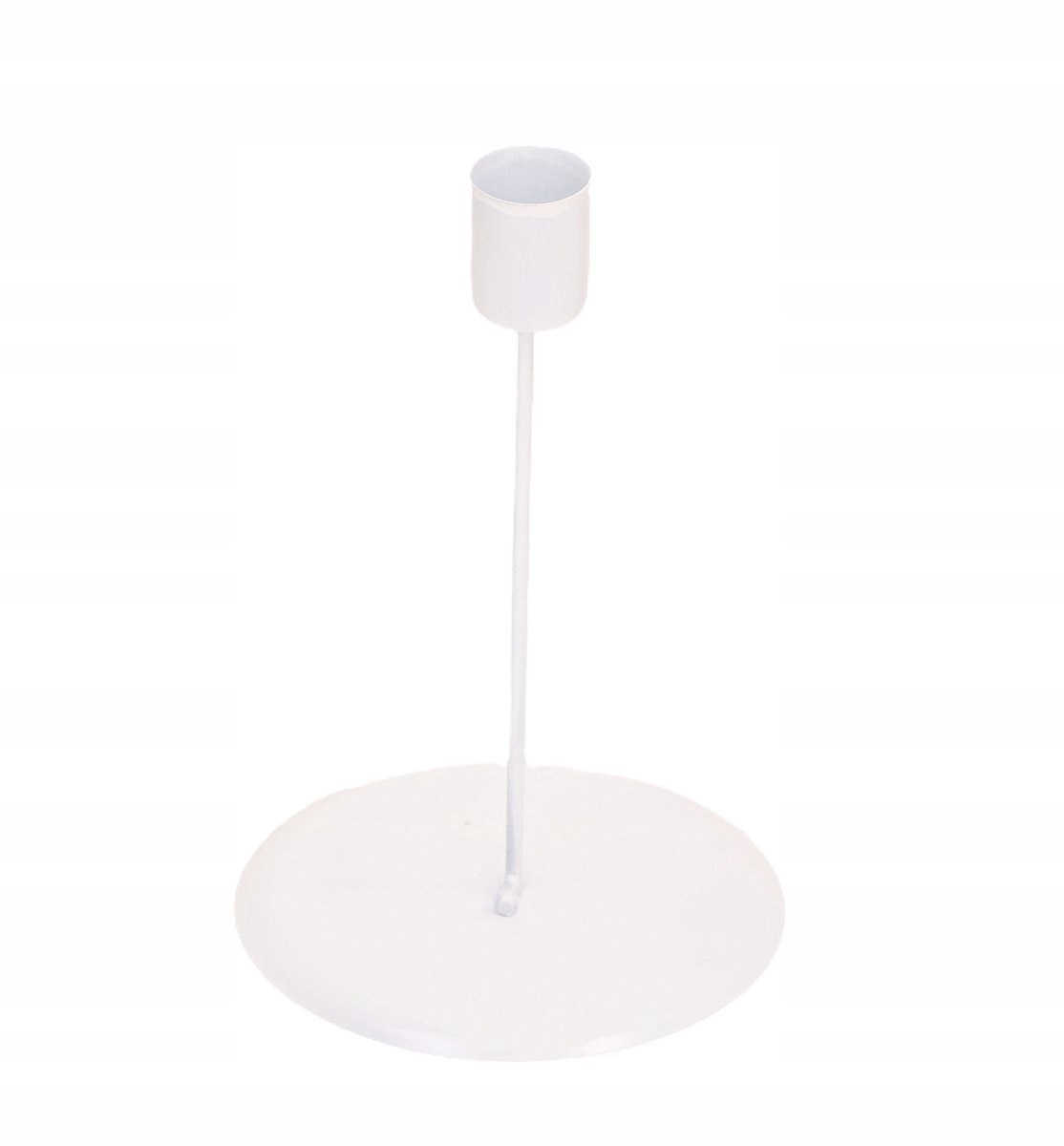 Matte Witte Kandelaar - 15 cm Hoog, Ø 2,1 cm