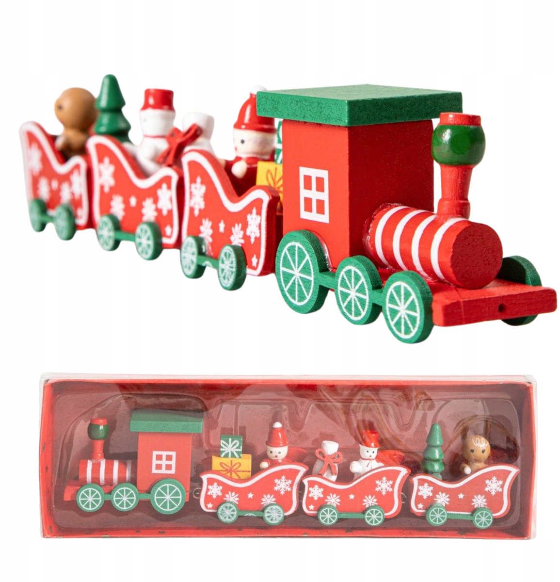 HOMLA CASTOR Rode Trein Decoratie 22,5x7 cm MDF
