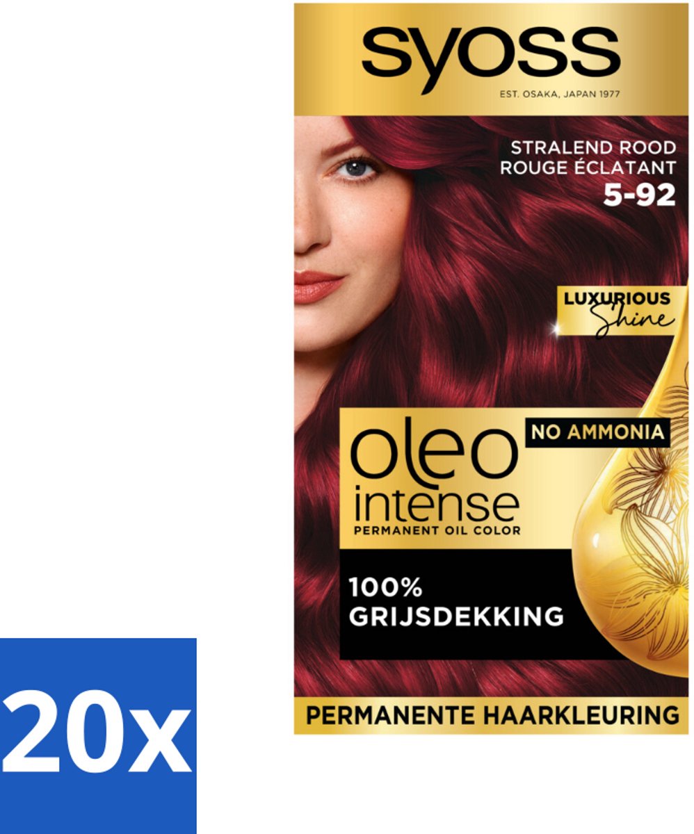 Syoss Oleo Intense - Haarverf - 5-92 - Stralend Rood - 115ml x 20