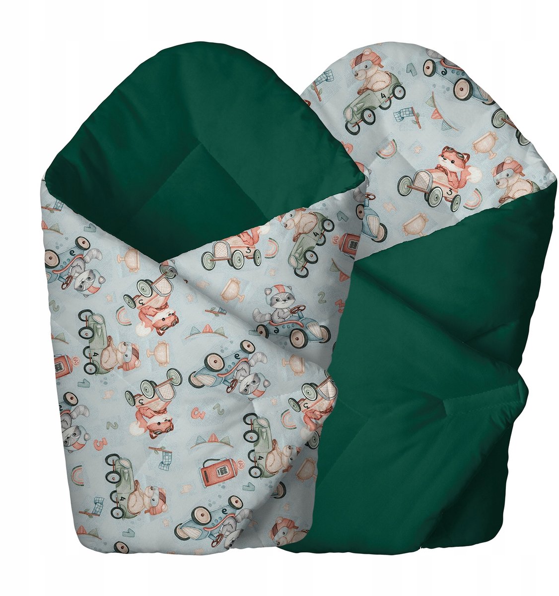 Babyslaapzak 80x80cm - Zachte Katoenen Babywikkeldoek met Klittenband