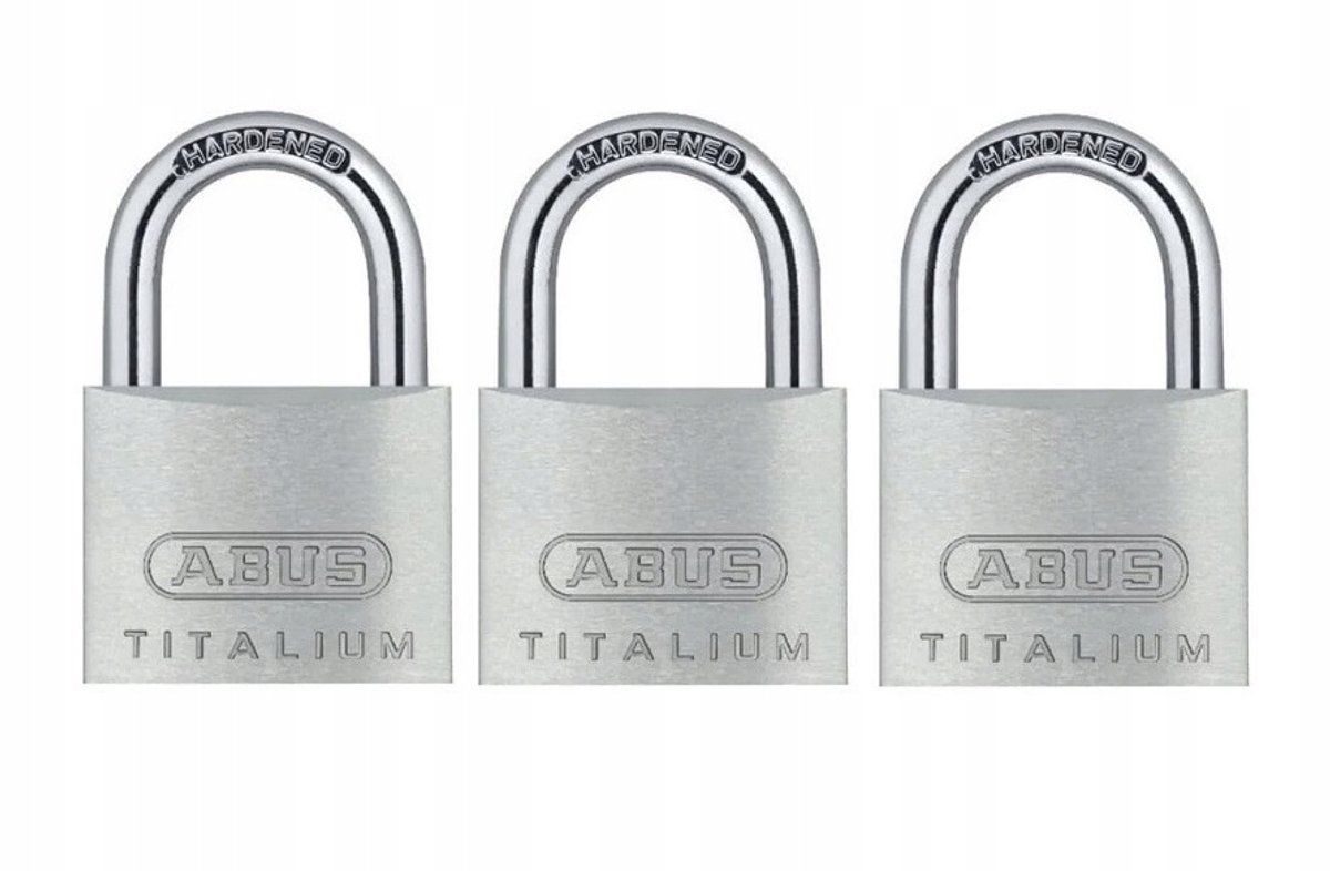 Set van 3 Hangsloten Titalium 20mm - Eén Sleutel Systeem