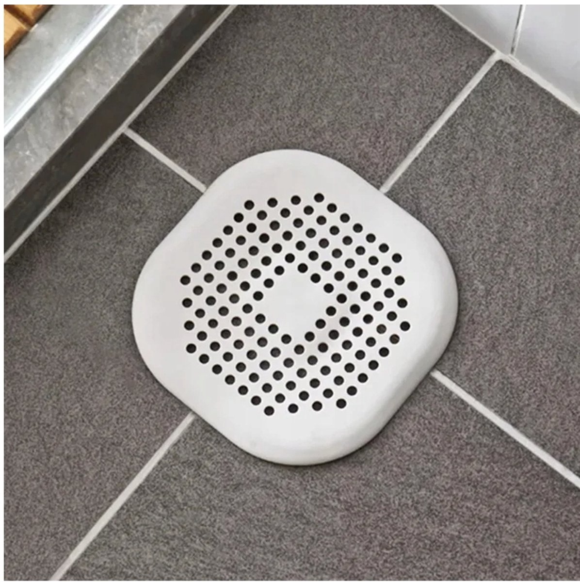 Witte Siliconen Afvoerzeef voor Keuken en Badkamer - 1 Stuk
