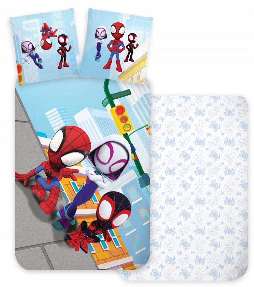 Merkloze Kinderbeddengoed Set Spidey 140x200 cm - 100% Katoen