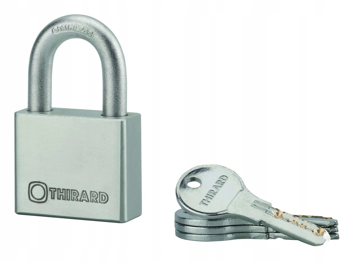 Merkloze RVS Hangslot 50mm met 4 Sleutels