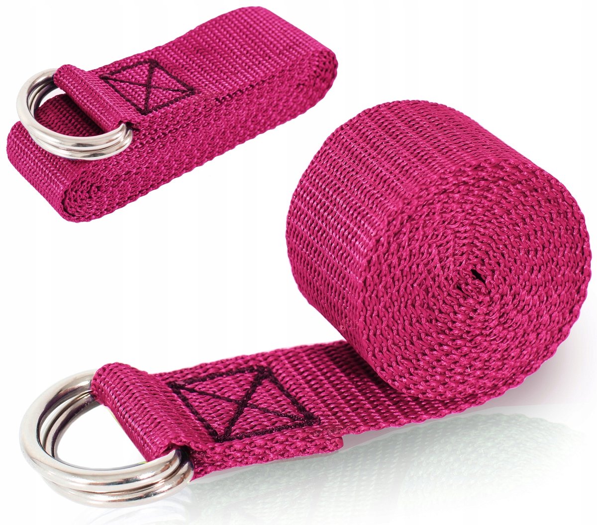 Sterke Yoga Oefenband 183cm met Dubbele Gesp - Roze