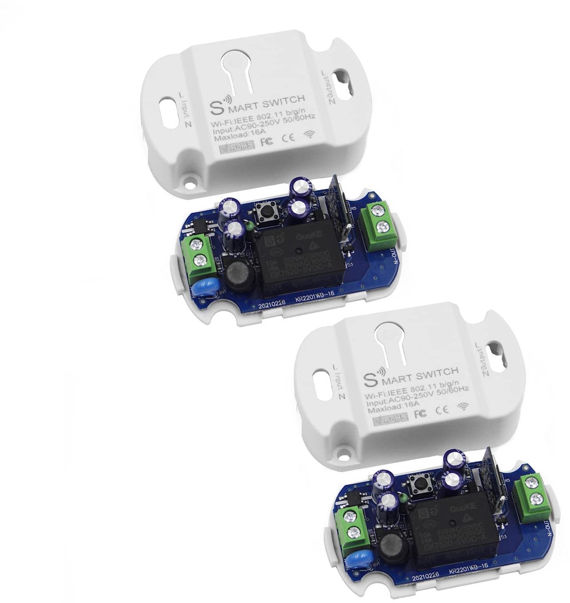 QIACHIP Tuya Smart Life WiFi Switch 16A Wireless WiFi Switch Module Works Wireless Relay with Alexa Google Assistant - ShopVlot