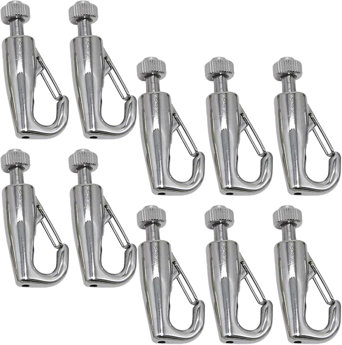 Set of 10 Stainless Steel Adjustable Photo Hanging Hooks Metal Photo Pendants Artwork Hook for Art Gallery Systems - ShopVlot