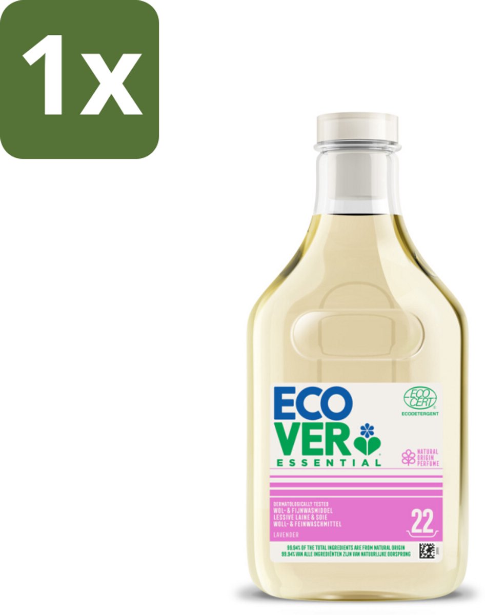 Ecover - Vloeibaar wasmiddel Essential - Wol & Fijnwas - 1 liter - 22 wasbeurten - 1 stuk