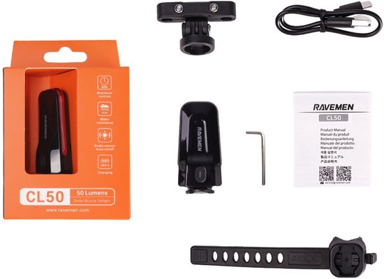 Ravemen CL50 Achterlicht - Fietsverlichting - 50 lumen — afbeelding 3