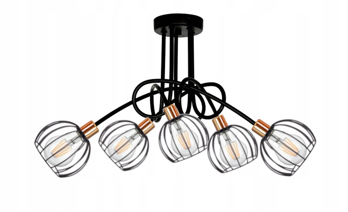 Merلوze Hanglamp Diamant Stijl - Zwart Metaal