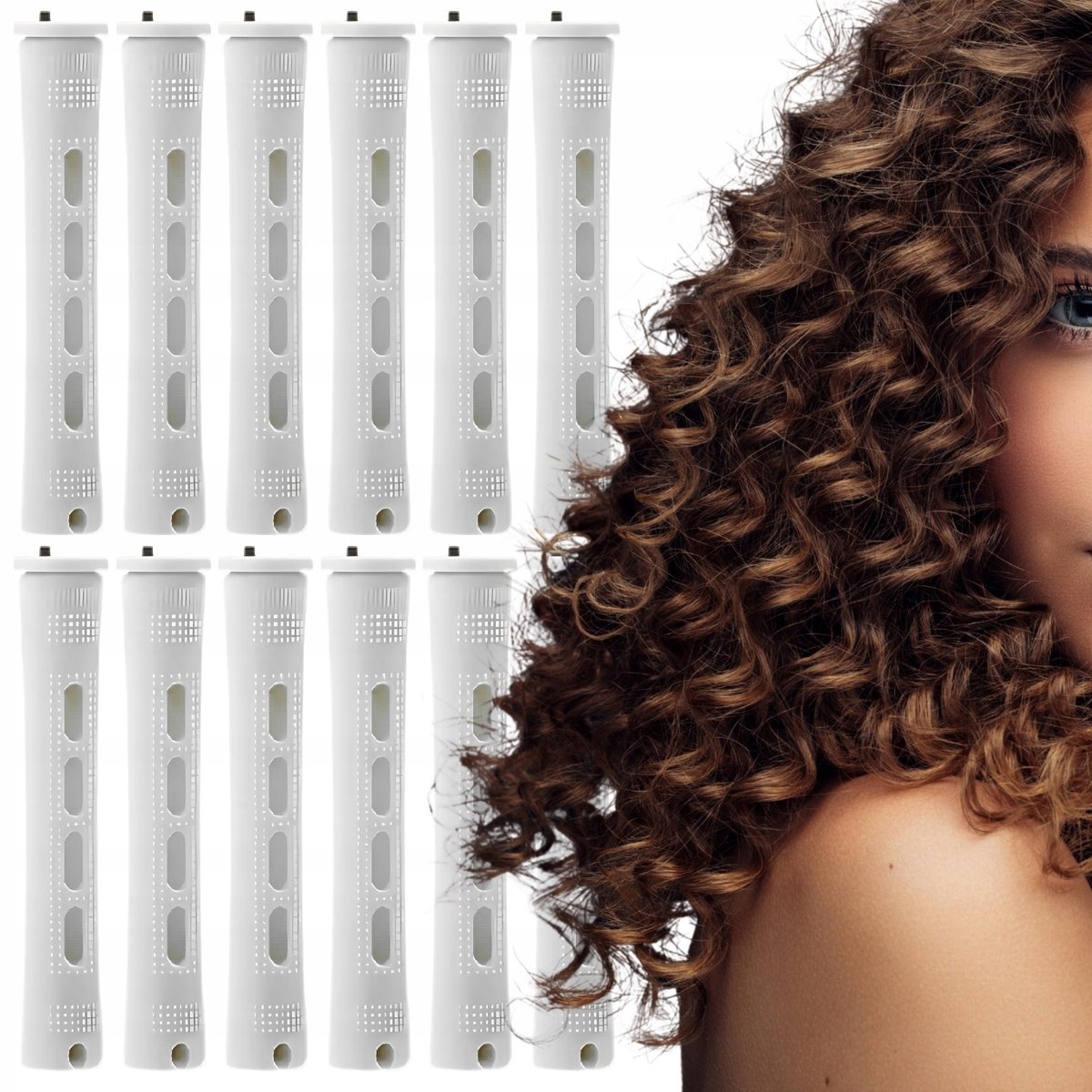 Haarrollers voor permanent 16mm 12 stuks voor sterke krullen