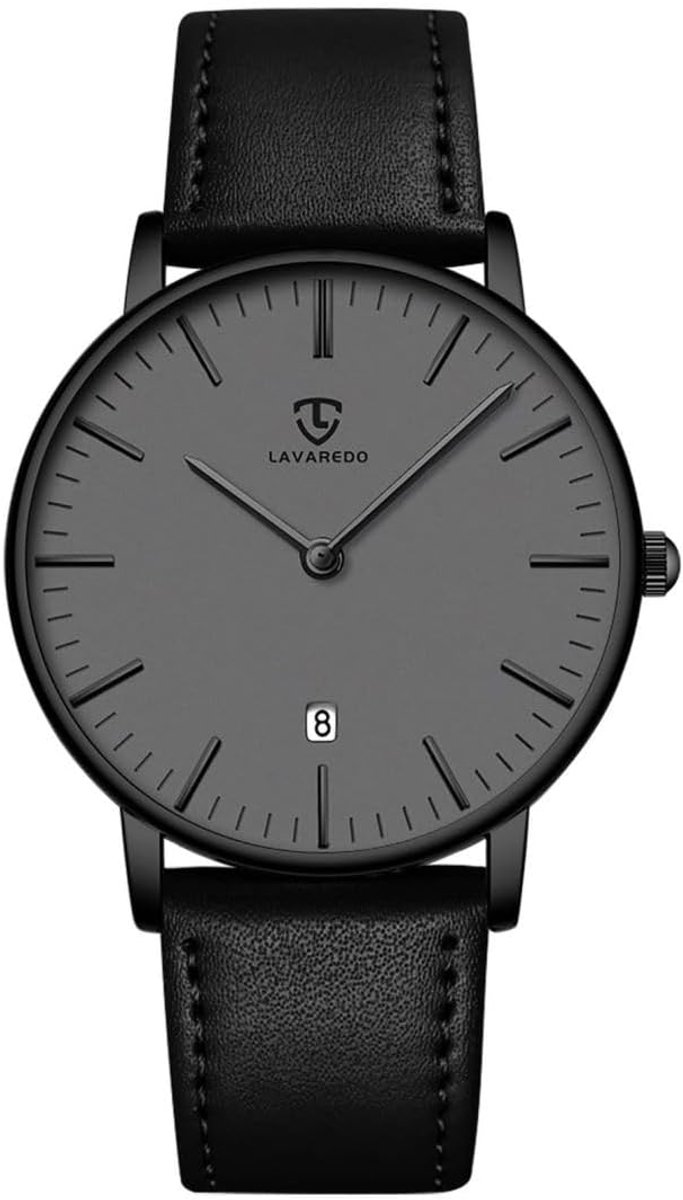 aswan watch Men's Analogue Quartz Watch with Leather Strap Date 2 Hands 39 mm Case Size - ShopVlot