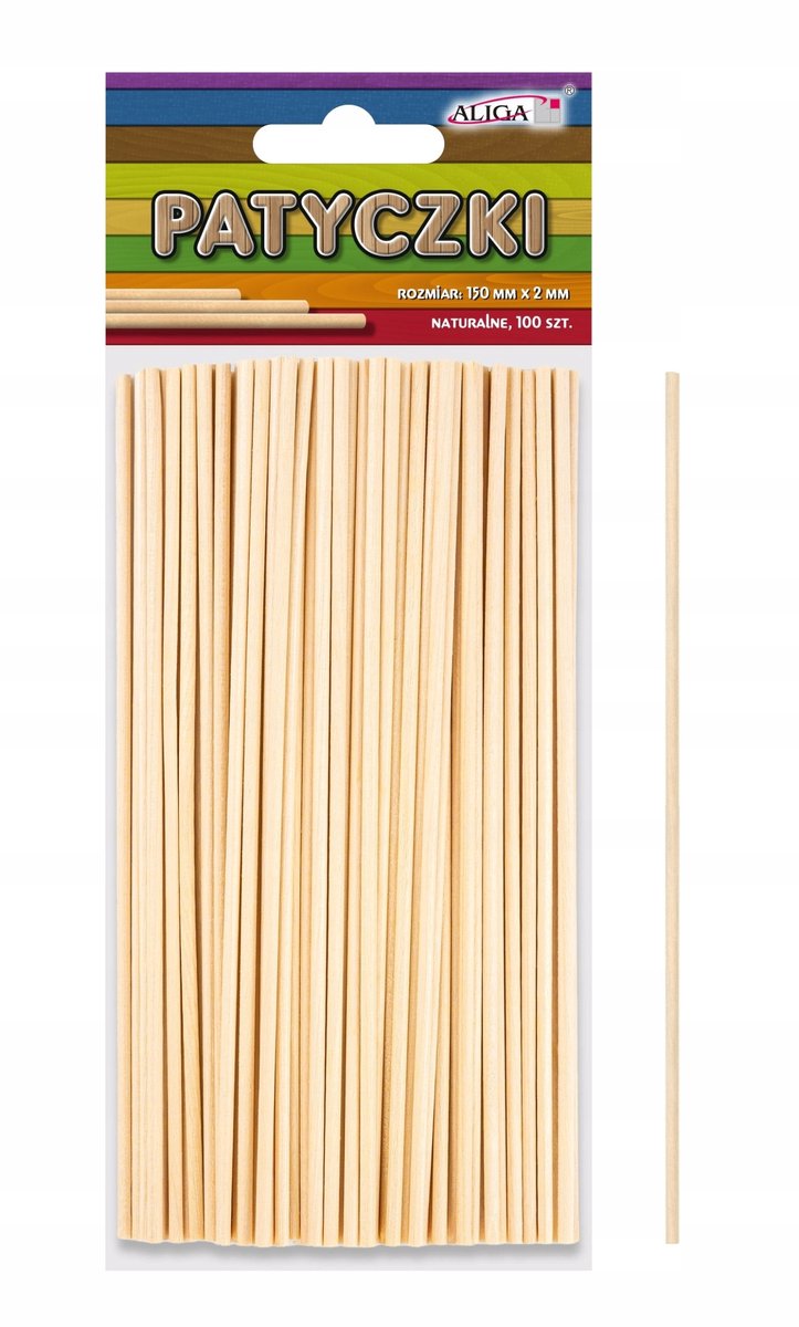 Natuurlijke Houten Stokjes Rond 150mm x 2mm - 100 Stuks