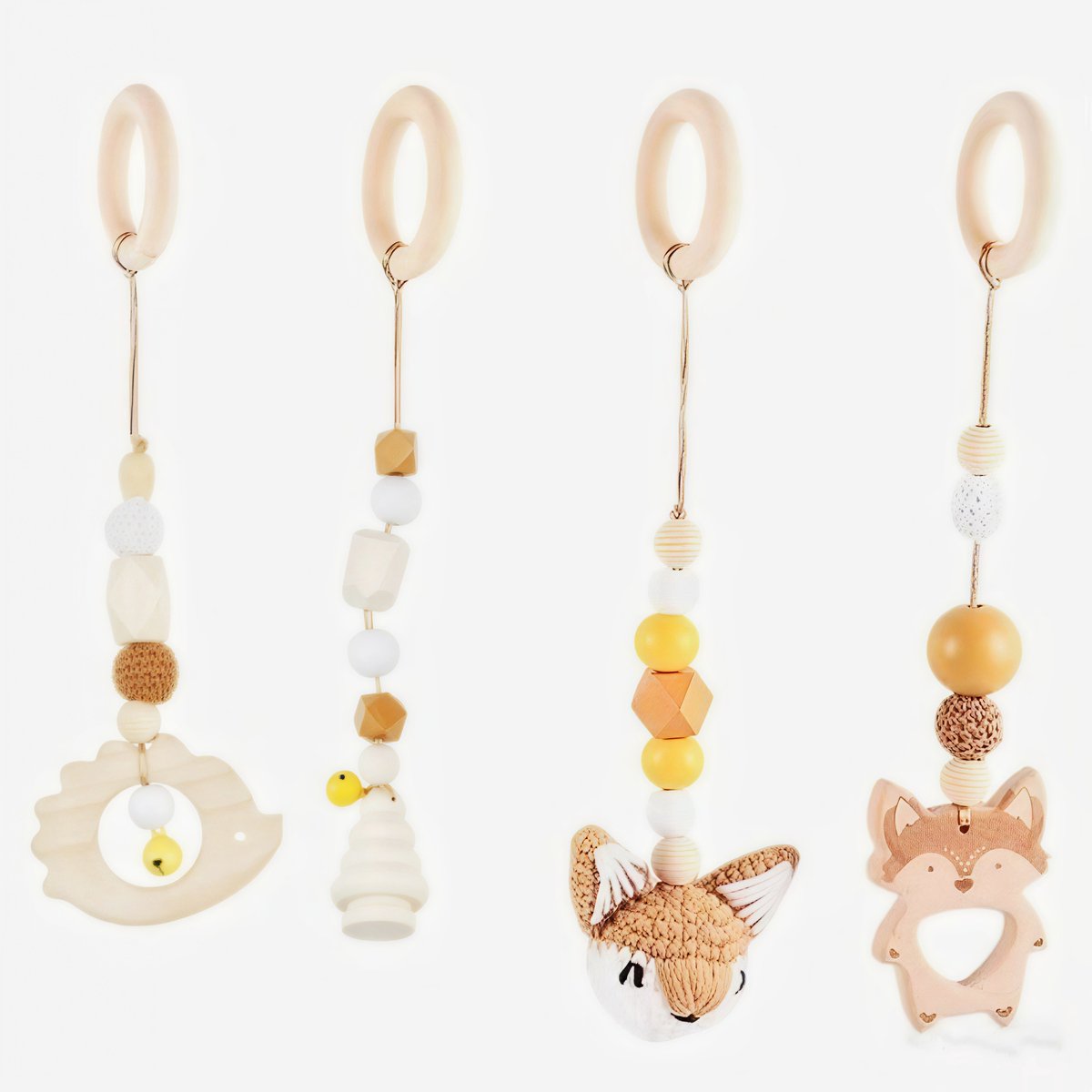 Baby Gym Hangers Educatieve Standaard Vos Bruin 4 Stuks