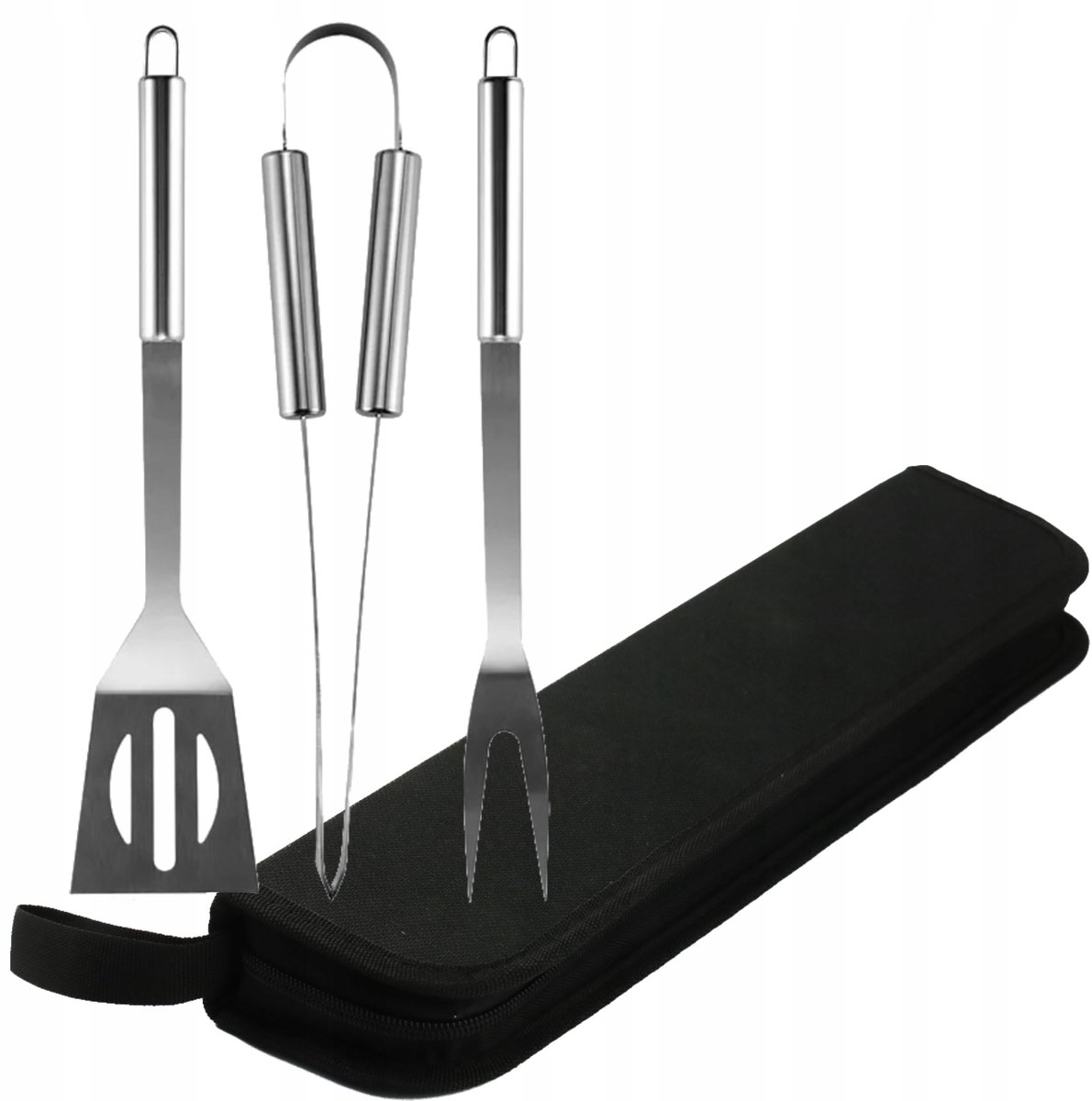 Merkloos Grillgereedschap Set 3 Delen met Etui