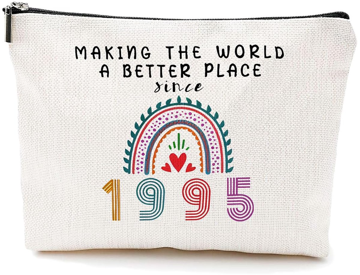 Make-uptas voor vrouwen 30 jaar - Gepersonaliseerd - Katoen - Vlek- en waterbestendig, ideaal voor dagelijks gebruik - ShopVlot
