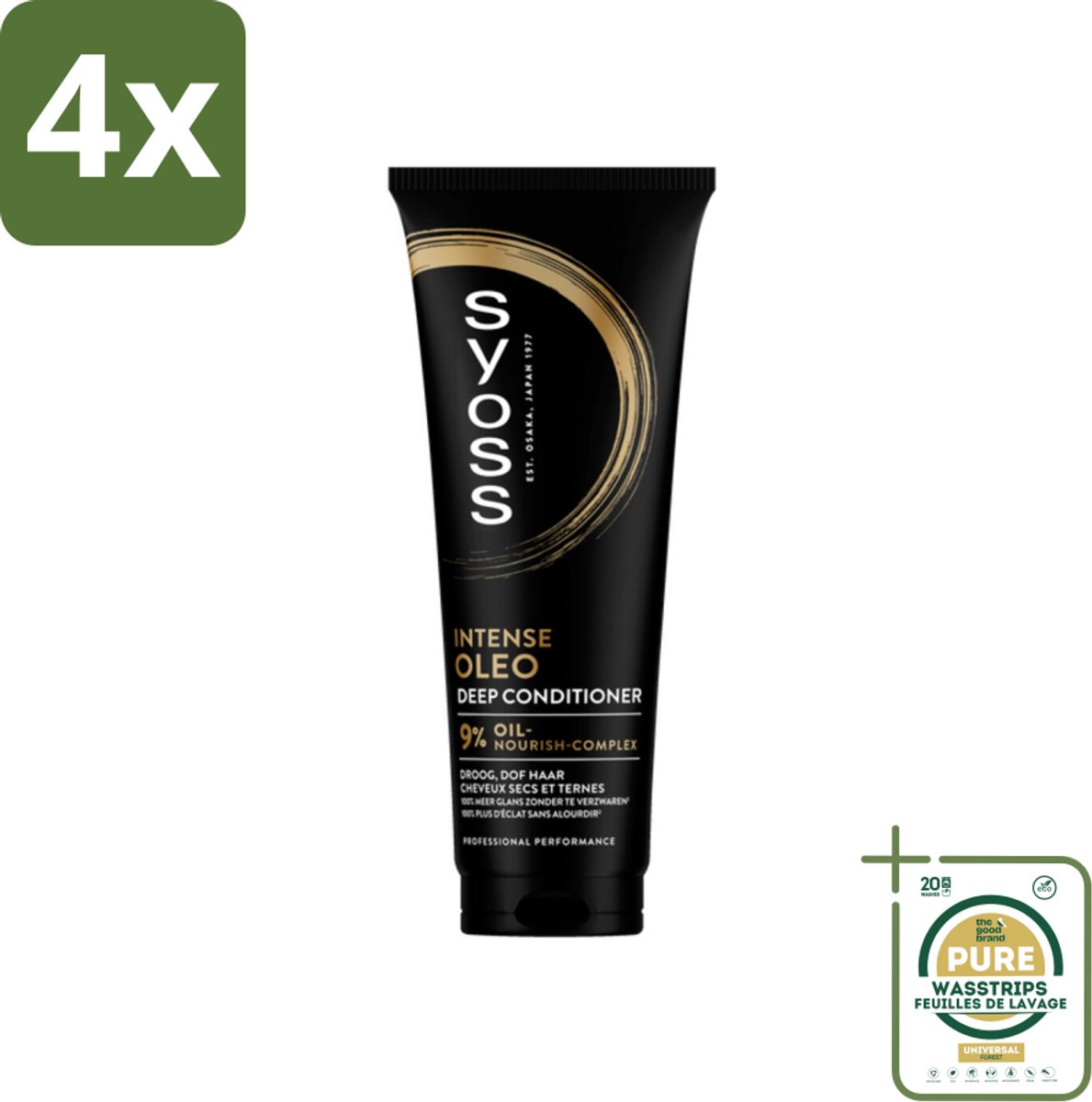 Syoss - Oleo - Conditioner - Voedt & Verzacht - 250 ml - Voordeelverpakking - 4 stuks - Dof haar - Glans