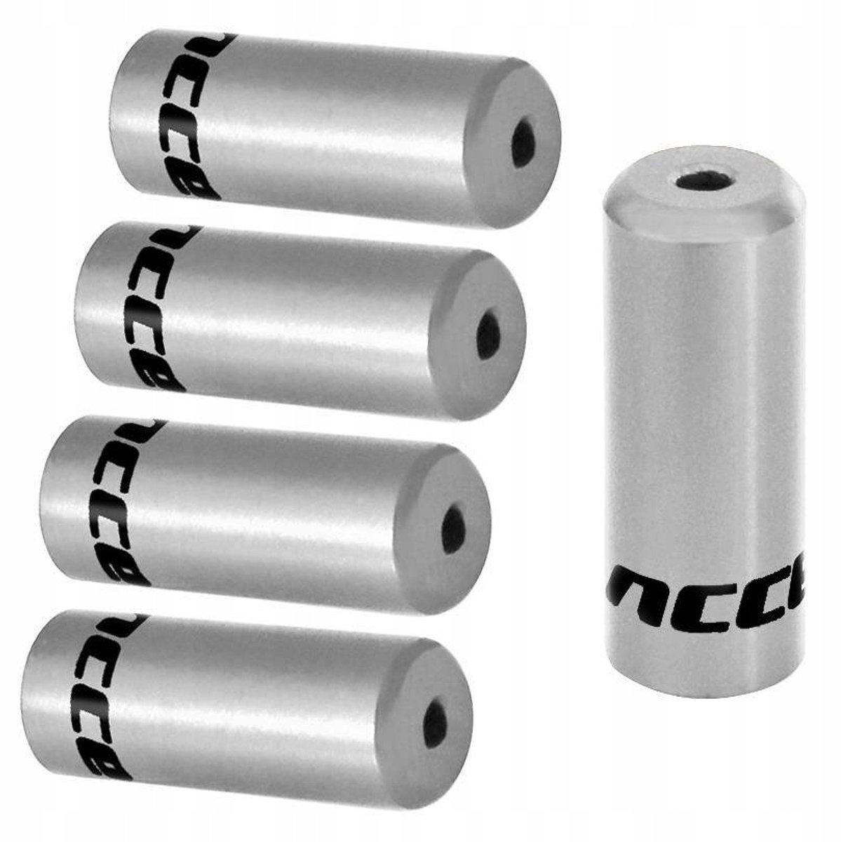 Accent Aluminium Versnellingskabel Eindkapjes 4mm - 5 Stuks Zilver