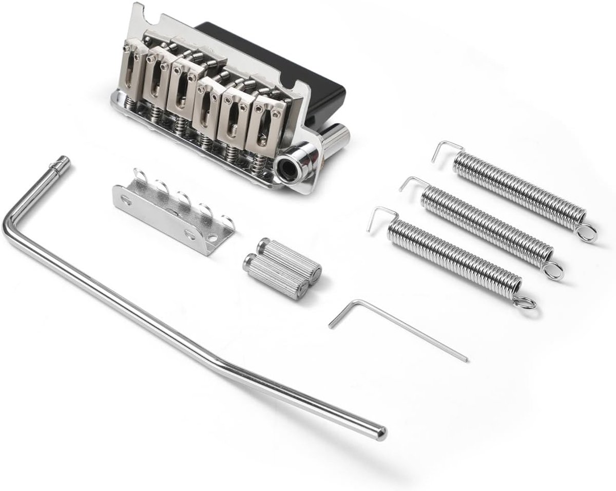 Elektrische gitaarbrug 10.5mm - Zinklegering zadel - 2-punt tremolo - Geschikt voor Stratocaster - ShopVlot