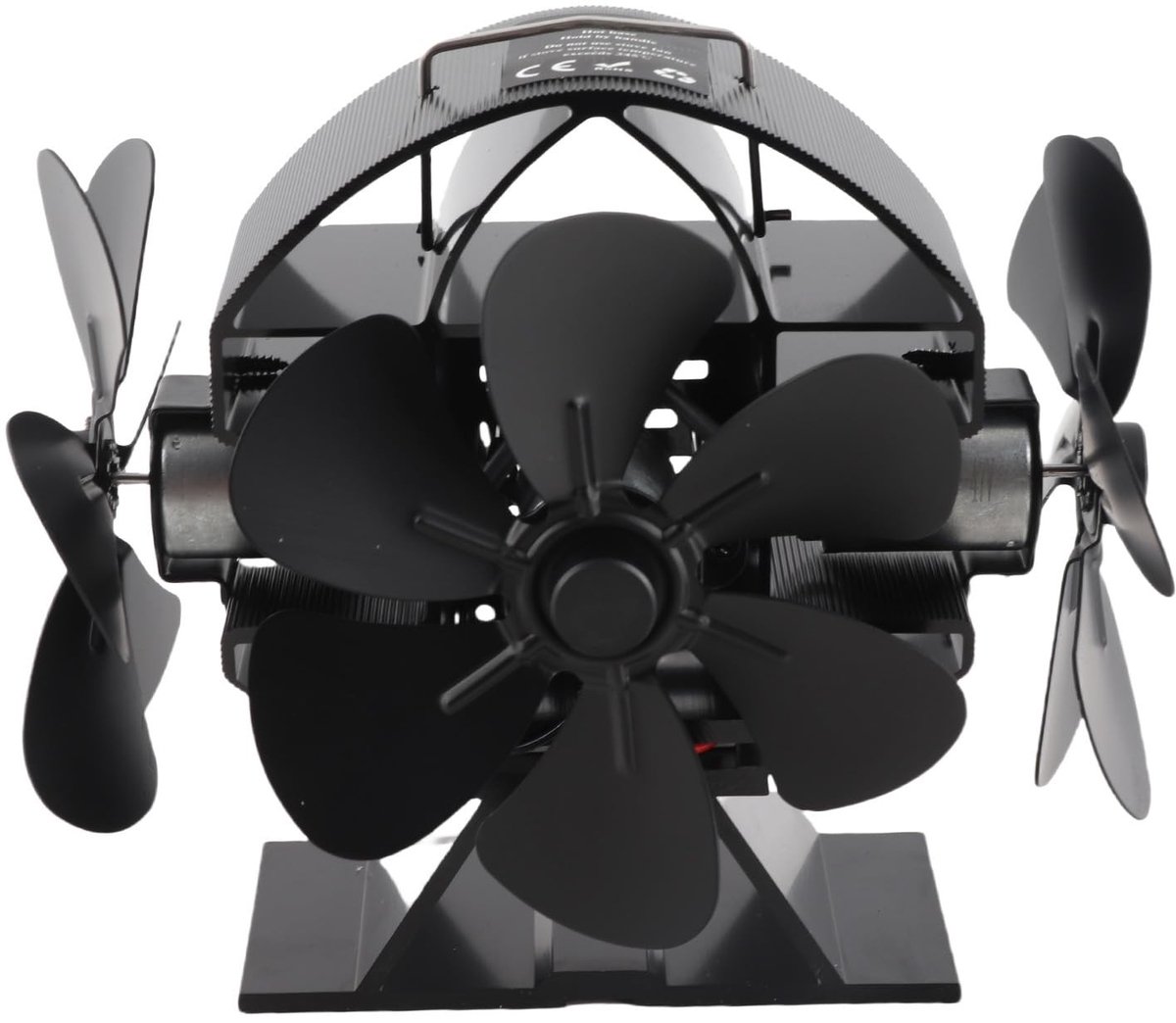 Solidchoice - 3 Koppen Kachelventilator - 270 Graden Blazende Aluminium Ventilator voor Houtkachels