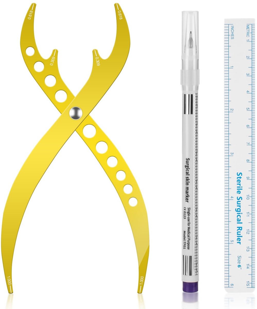 Solidchoice - Golden Ratio Wenkbrauwliniaal met Marker