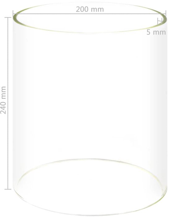 vidaXL - Cilinder - voor - hotdog - verwarmer - 200x240 - mm - glas — afbeelding 2