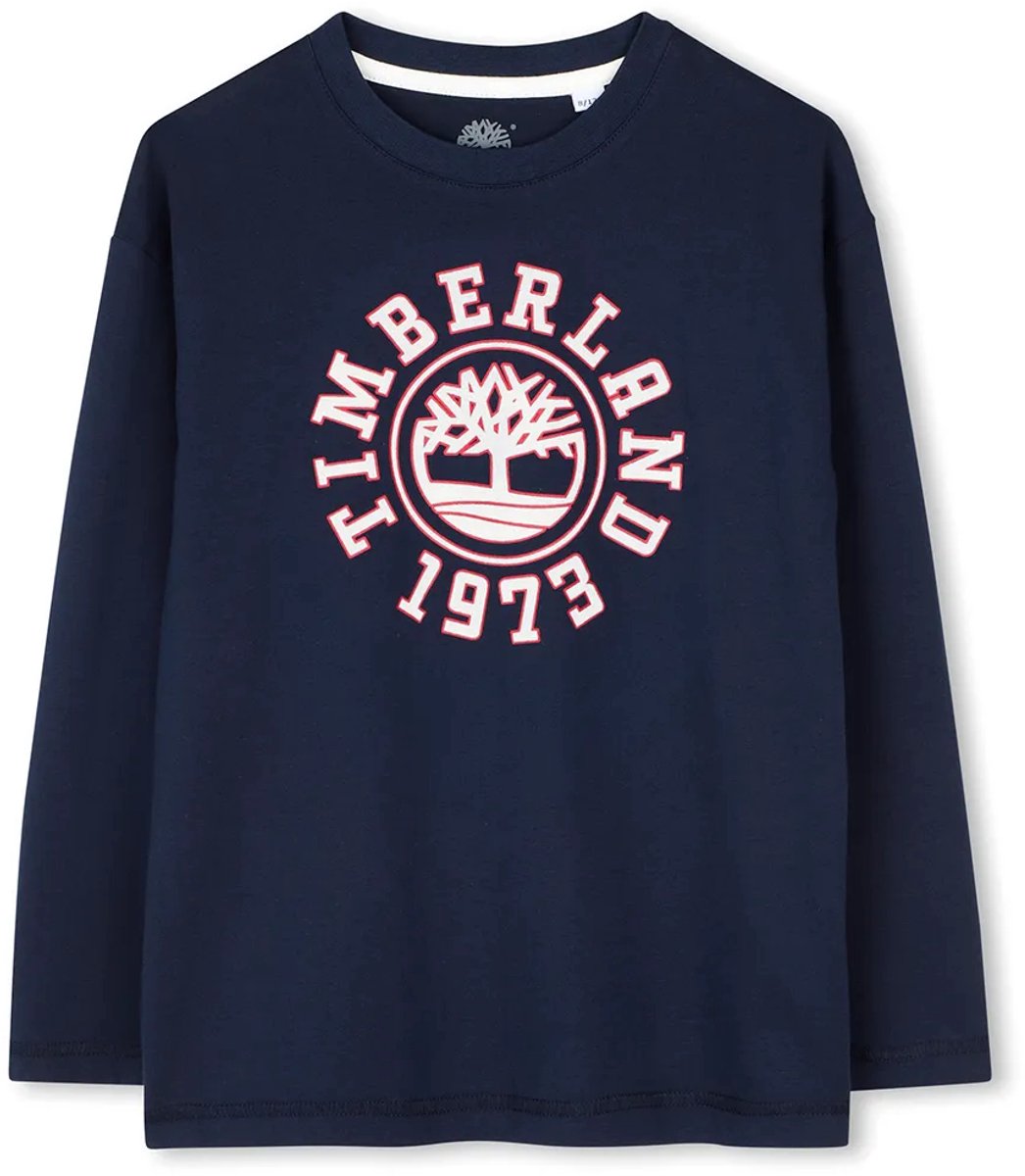 Timberland T61049 T-shirt Met Lange Mouwen 16 Years Jongen Blauw