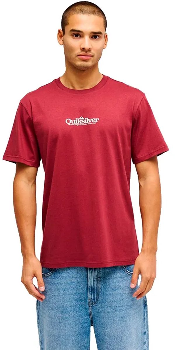 Quiksilver Fineline T-shirt Met Korte Mouwen L Man Rood