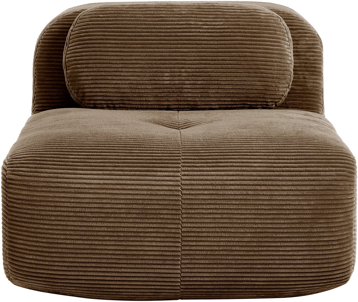 Hamlet Sofa Corduroy-Braeen - Modern Modular Sofa Met Kussens - 90x103x75 cm, Bruin