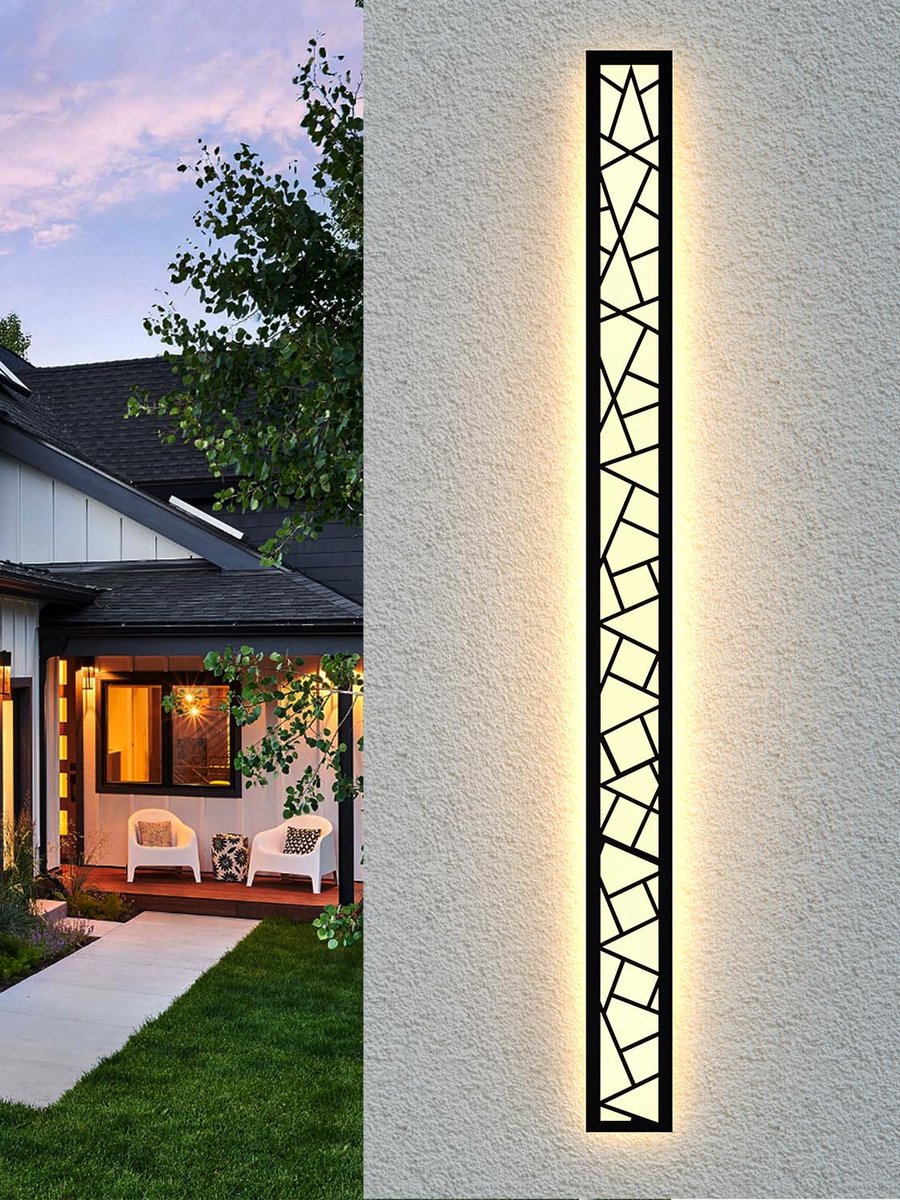 LED Lange Wandlamp IP67 Waterdicht Villa Binnen Buiten Antraciet - Tuin Garage Terras - 150CM, Warm Licht - ShopVlot