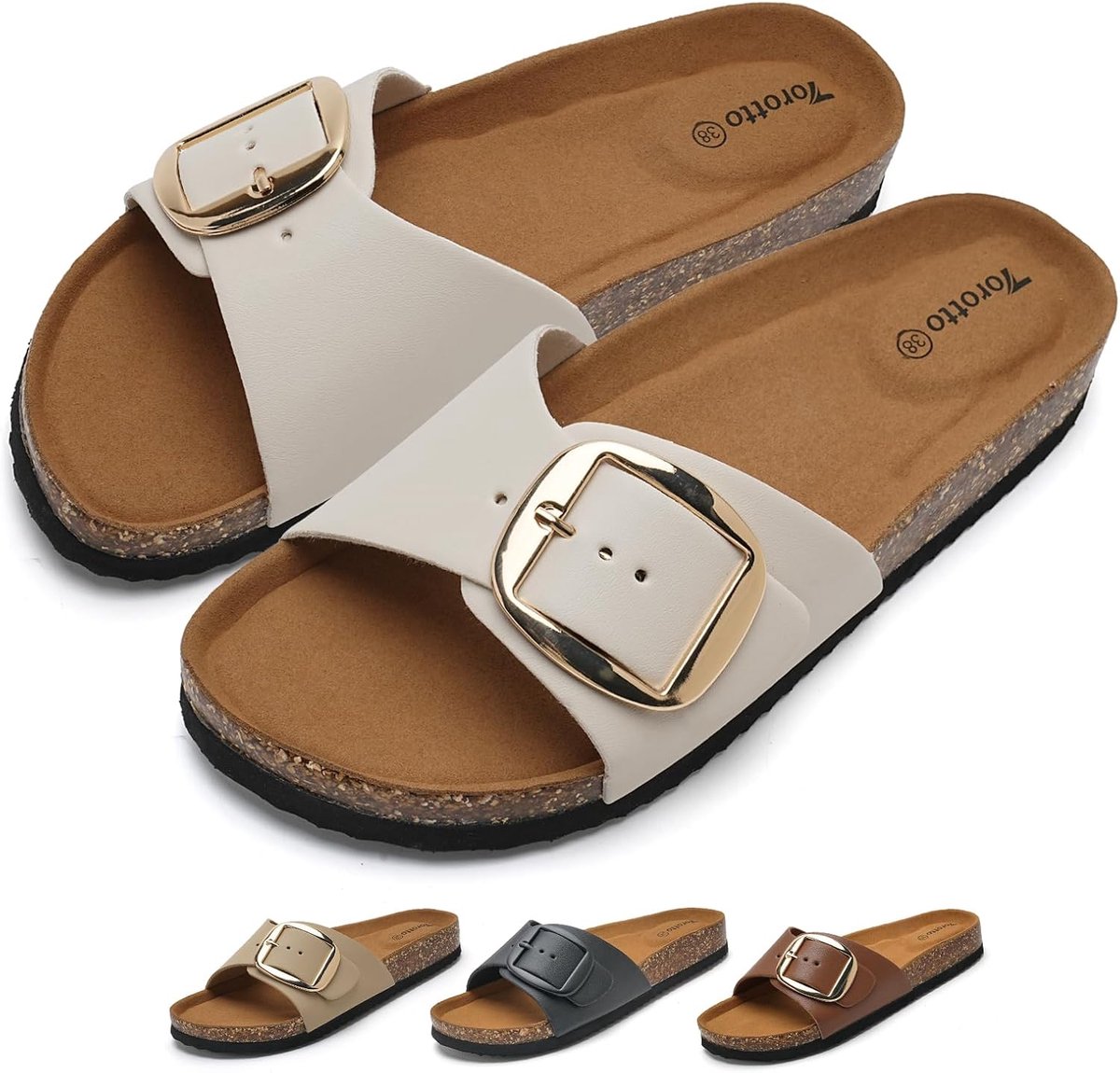 Women's Sandals, Comfortable Adjustable Buckle - ShopVlot