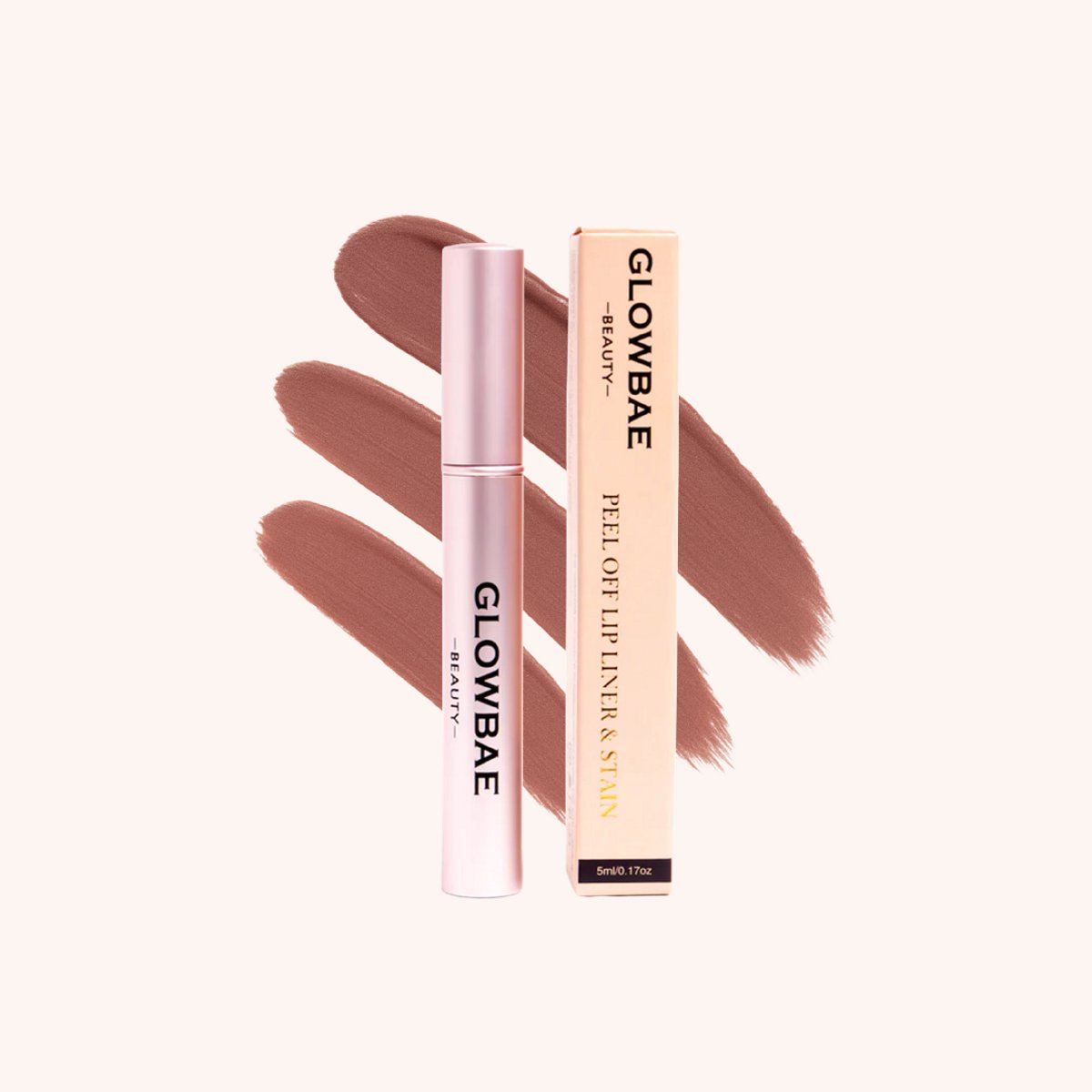 GlowBae Beauty Dusty Pink Peel Off Lip Liner Stain - Langhoudende Lippenstift - Peel-Off Lip Tint - Waterdicht & Vlekbestendig - Subtiele tot Opvallende Tinten - Hydraterende Lip Stain
