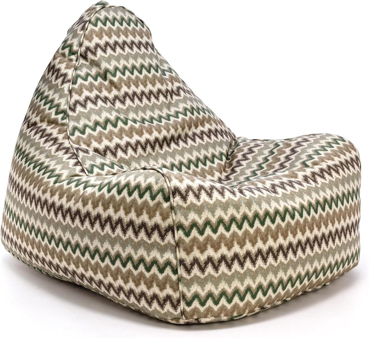 Zitzak - Poef Outdoor - Buiten Ontspannen - Waterafstotende Stof - 70x85x70 cm - Groen