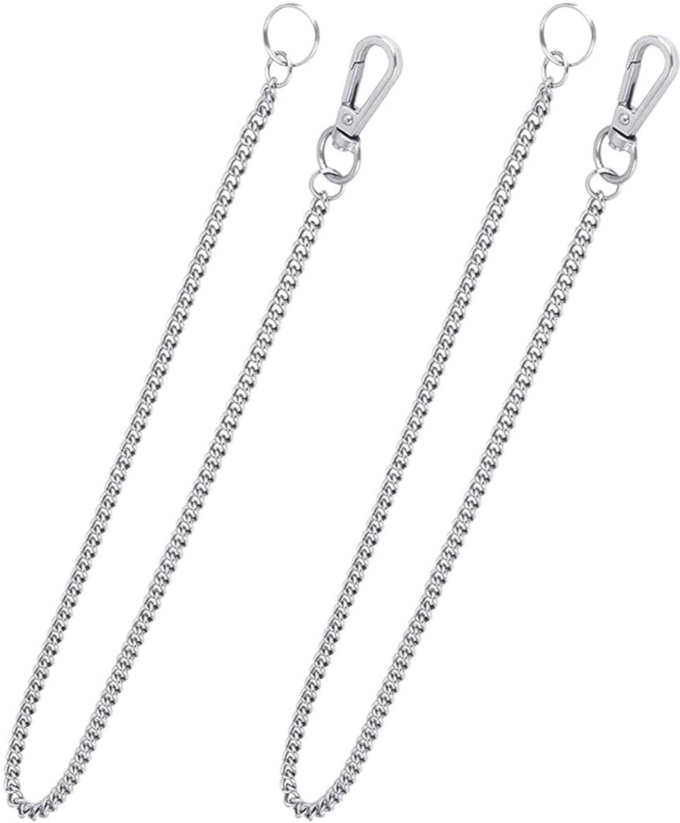 Solidchoice - Set van 2 Sleutelhangers met Carabiner en 50 cm Ketting