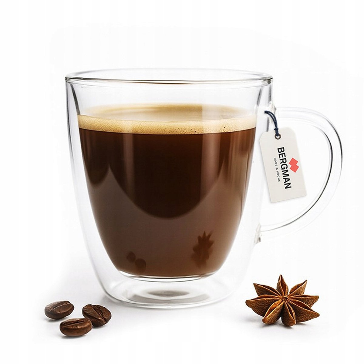 Bergman Thermische Glazen 400ml Dubbelwandig voor Koffie & Thee