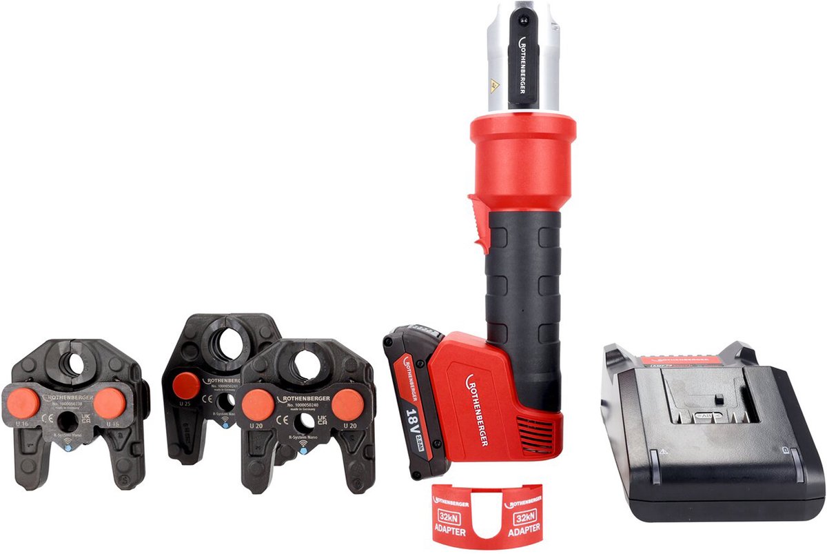 ROTHENBERGER ROMAX NANO iJAWs Set, U, 16-20-25mm, 2Ah, AMPShare - 1000005498