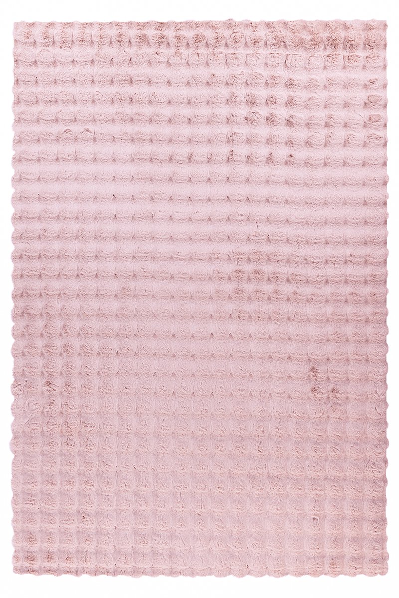 Padiro hoogpolig shaggy vloerkleed 200 x 290 cm - roze - scandi geometrisch patroon - geschikt voor vloerverwarming - van polyester