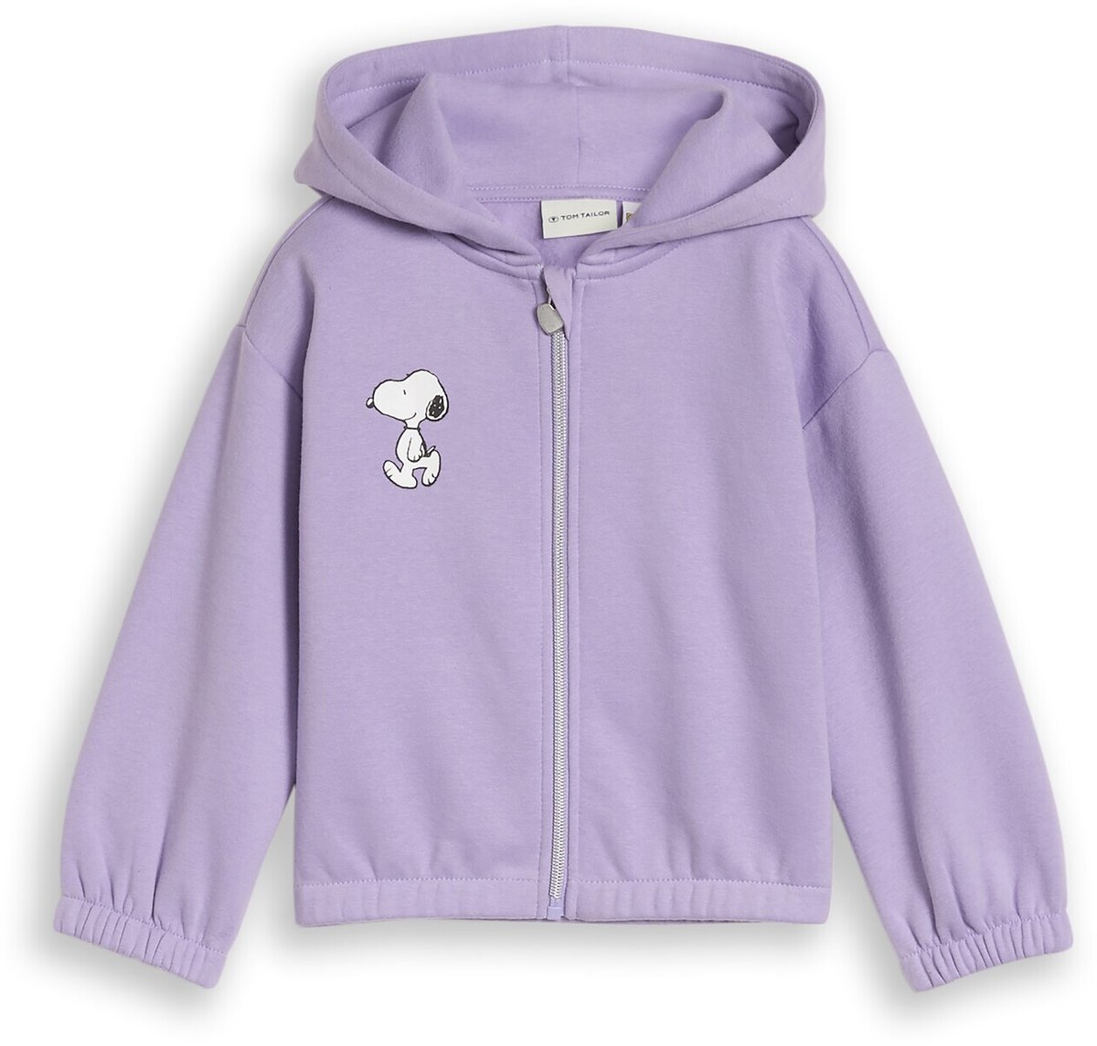 Tom Tailor - Cropped hoodie-sweatjack met Snoopy-print - Maat 116/122 - sweet purple