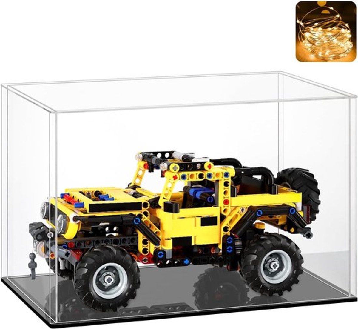 Transparante vitrine voor miniaturen en figuren, methacrylaat display case 30x20x20 cm, verzamelobjecten veilig tentoonstellen