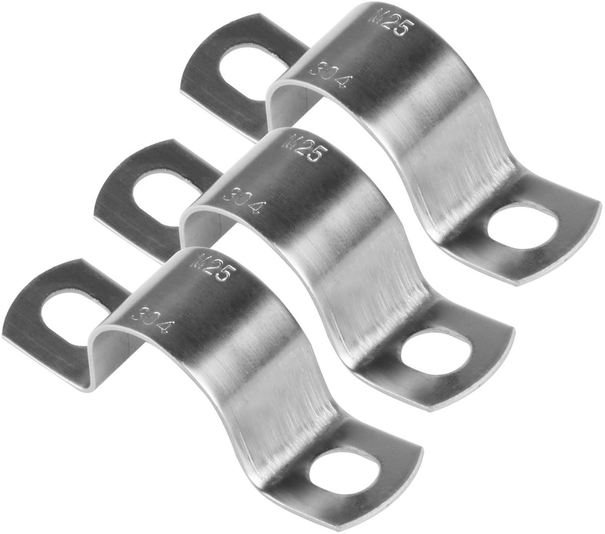 Solidchoice - U-Type Buisklemmen van RVS, 20 Stuks, 25 mm