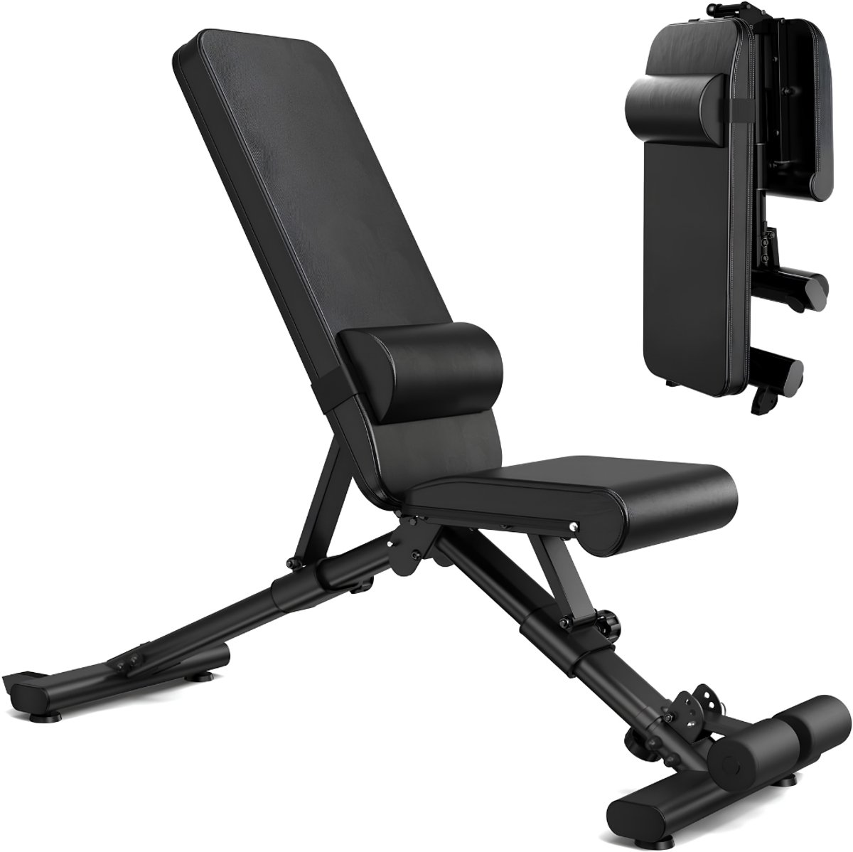 Lìon® Fitnessbank - Trainingsbank - Bureau - Zwart - 117cm x 43cm x 44cm