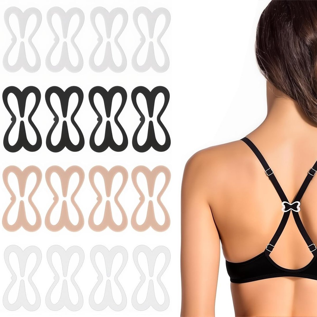 Solidchoice - Set van 32 Vrouwen Bh Clips met Antislip Sluiting